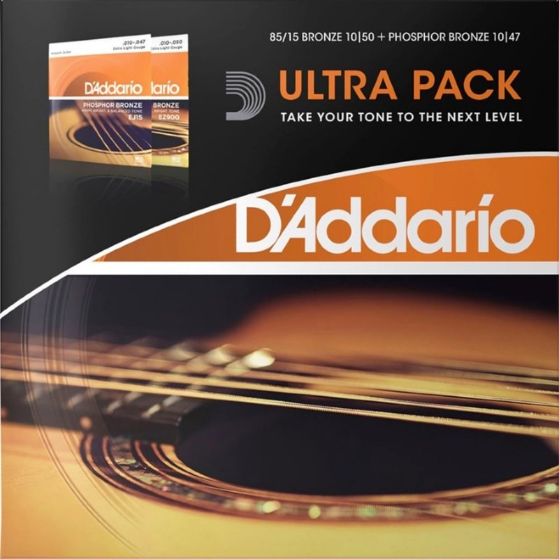 Set De Encordados Daddario EZ900 Y EJ15 (Ultra Pack)