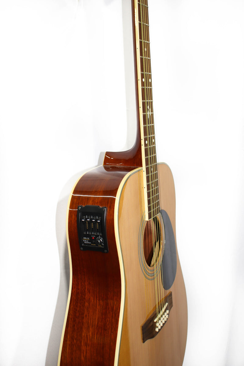 Guitarra Electroacústica De 12 Cuerdas Tipo Folk Stingrey (Incluye Estuche Semiduro Y Cable 3 Metros)