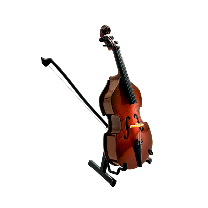 Cello Pequeño Decorativo Con Estuche y Base