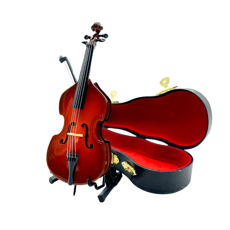 Cello Pequeño Decorativo Con Estuche y Base