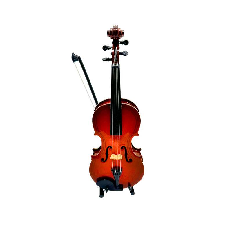 Violín Pequeño Decorativo Con Estuche y Base