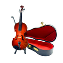 Violín Pequeño Decorativo Con Estuche y Base