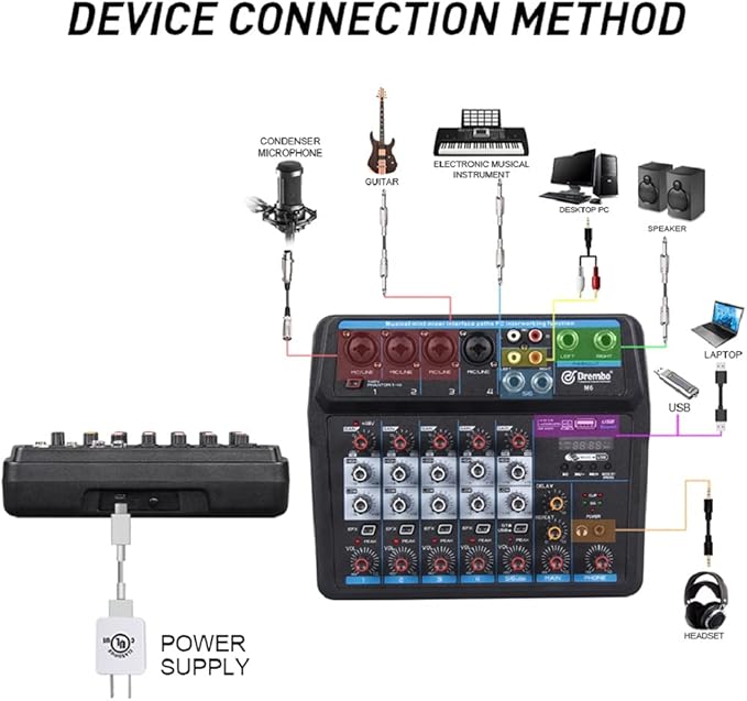 Mixer Mezcladora Profesional DJ Drembo M6