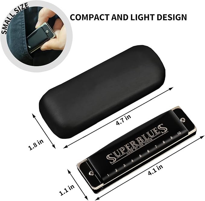Armónica Super Blues JDR de 10 Huecos