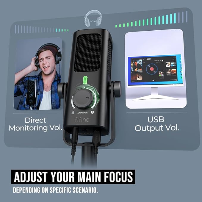 Micrófono De Condensador Fifine Profile3  USB Para Grabación de Estudio