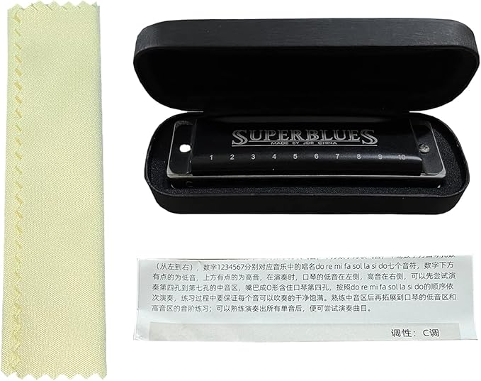 Armónica Super Blues JDR de 10 Huecos
