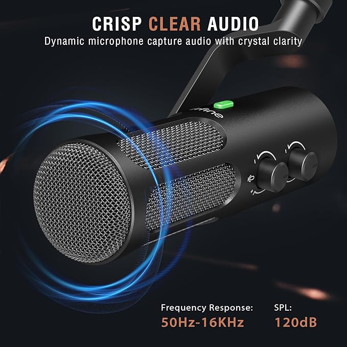 Micrófono dinámico XLR/USB Para Estudio, Streamer Fifine Tank3