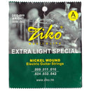 Cuerdas para guitarra eléctrica Ziko DEG-009