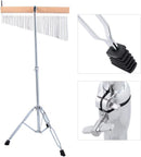 Cortina Musical De 36 Barras Plateadas Carrillón