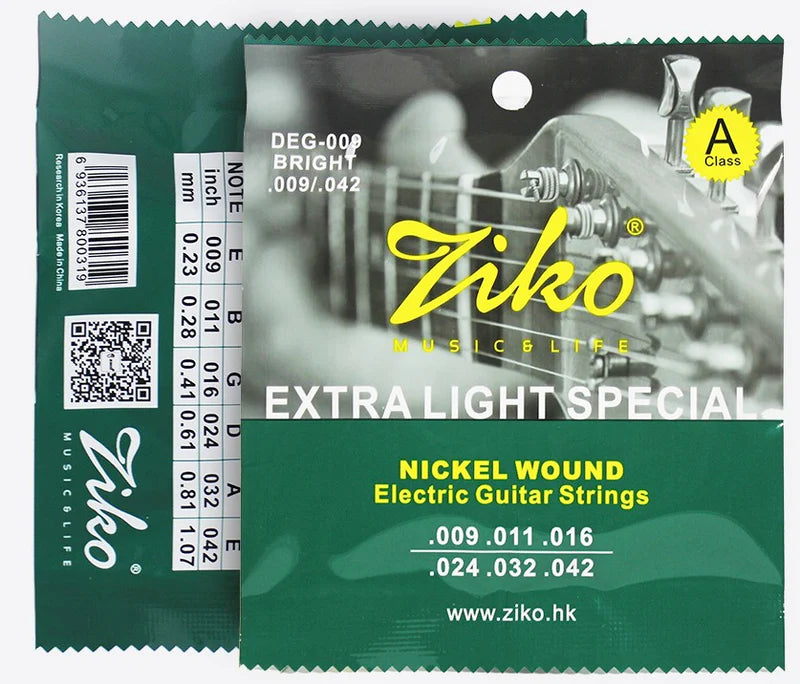 Cuerdas para guitarra eléctrica Ziko DEG-009