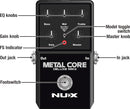 Pedal Preamplificador Nux Metal Core Delux MKII