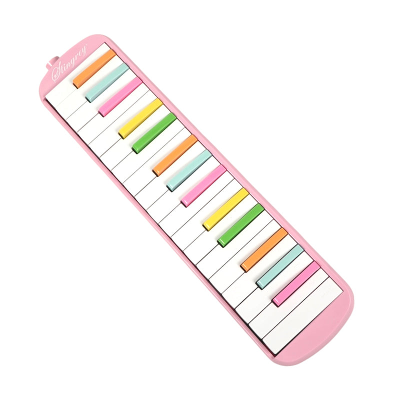 Melódica 32 Teclas Stingrey De Colores Con Estuche Ilustrado Y Accesorios