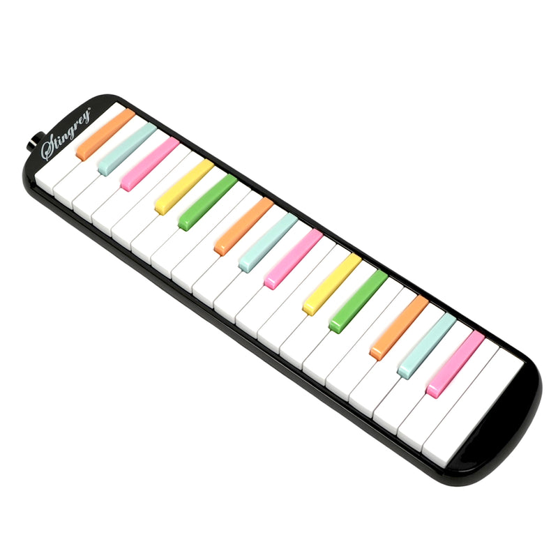 Melódica 32 Teclas Stingrey De Colores Con Estuche Ilustrado Y Accesorios