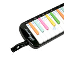 Melódica 37 Teclas Stingrey De Colores Con Estuche Ilustrado Y Accesorios
