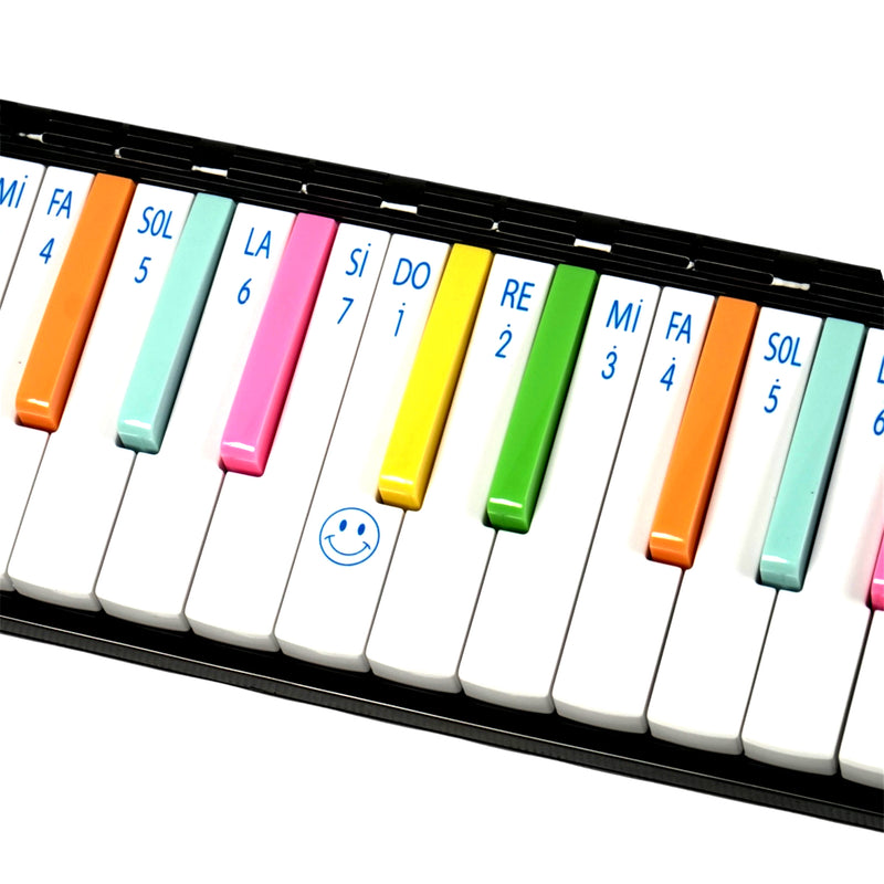 Melódica 37 Teclas Stingrey De Colores Con Estuche Ilustrado Y Accesorios
