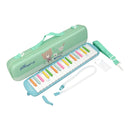 Melódica 37 Teclas Stingrey De Colores Con Estuche Ilustrado Y Accesorios