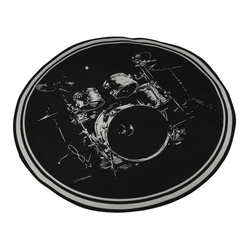 Alfombra Tapete Circular Antideslizable e Insonorizada Para Bateria Drum