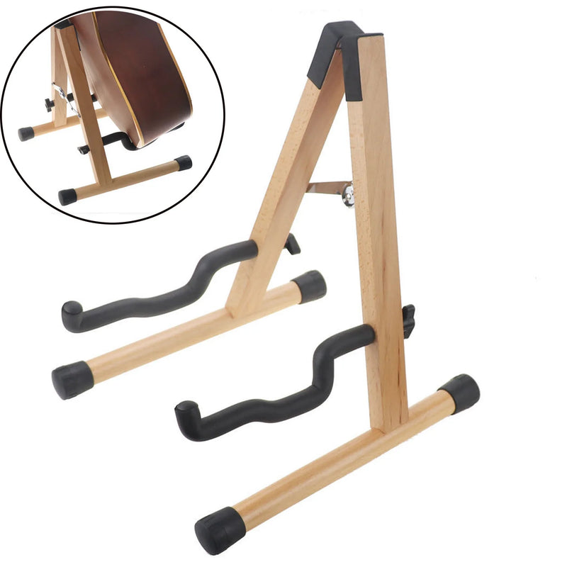 Base / Soporte De Piso J-40G Madera Desarmable Para Guitarra-Bajo