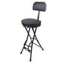 Silla / Taburete Para Guitarrista Multifuncional con Espaldar, Reposapiés y Soporte