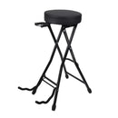 Silla / Taburete Multifuncional para Guitarrista con Reposapiés y Soporte