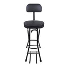 Silla / Taburete Para Guitarrista Multifuncional con Espaldar, Reposapiés y Soporte