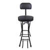 Silla / Taburete Multifuncional para Guitarrista con Espaldar, Reposapiés y Soporte