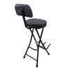Silla / Taburete Multifuncional para Guitarrista con Espaldar, Reposapiés y Soporte