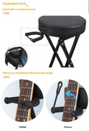 Silla / Taburete Multifuncional para Guitarrista con Reposapiés y Soporte
