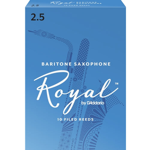 Caja De Cañas Rico Royal Para Saxofón Barítono 2.5 (10 Unidades)