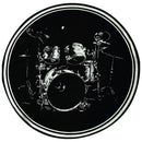 Alfombra Tapete Circular Antideslizable e Insonorizada Para Bateria