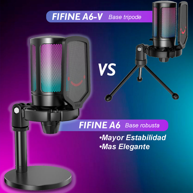 Micrófono Fifine A6  USB Para de Estudio o Gaming