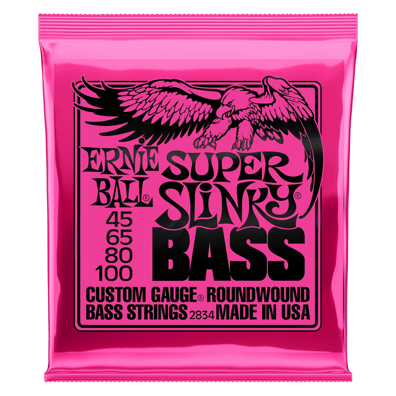 Ernie Ball 2834 Cuerdas Bajo Eléctrico Super Slinky 45-100