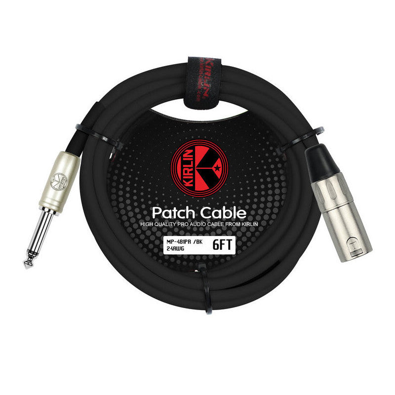 Cable Profesional Para Micrófono Kirlin MP-481 PR 6M/BK De 6 Metros