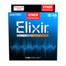 Encordado Elixir 16567 Para Guitarra Eléctrica (10-46) Pack X3