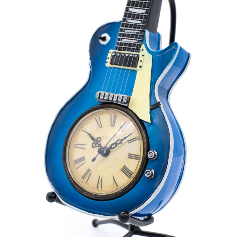 Reloj Decorativo En Forma De Guitarra LP Azul 2-02