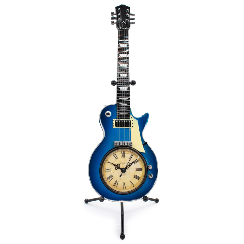 Reloj Decorativo En Forma De Guitarra LP Azul 2-02