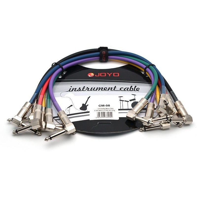Cable Interpedal  Blindado Joyo CM-05 6 Piezas De 1.2ft (35 Centímetros)