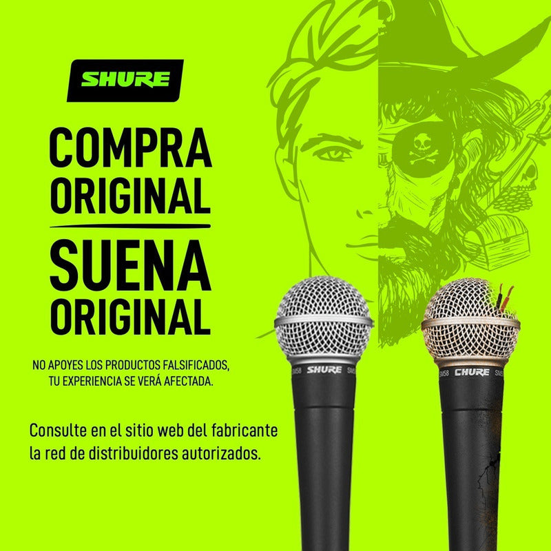 Microfono Vocal Dinámico Shure Pga58 Xlr Original