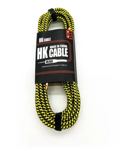 Cable Trenzado De 3 y 5 Metros Para Guitarra Eléctrica HK