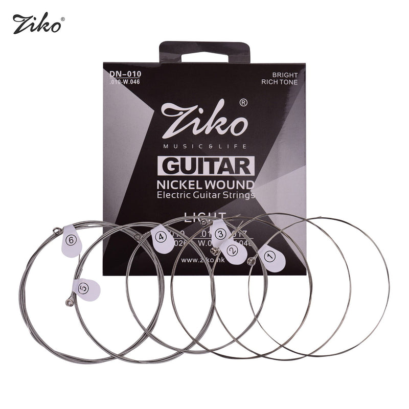 Encordado Para Guitarra Eléctrica Ziko Light DN-010 (010-046)