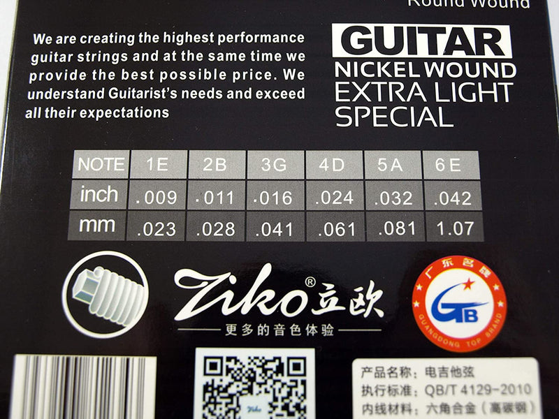 Encordado Para Guitarra Eléctrica Ziko DNF-010 (10-46)